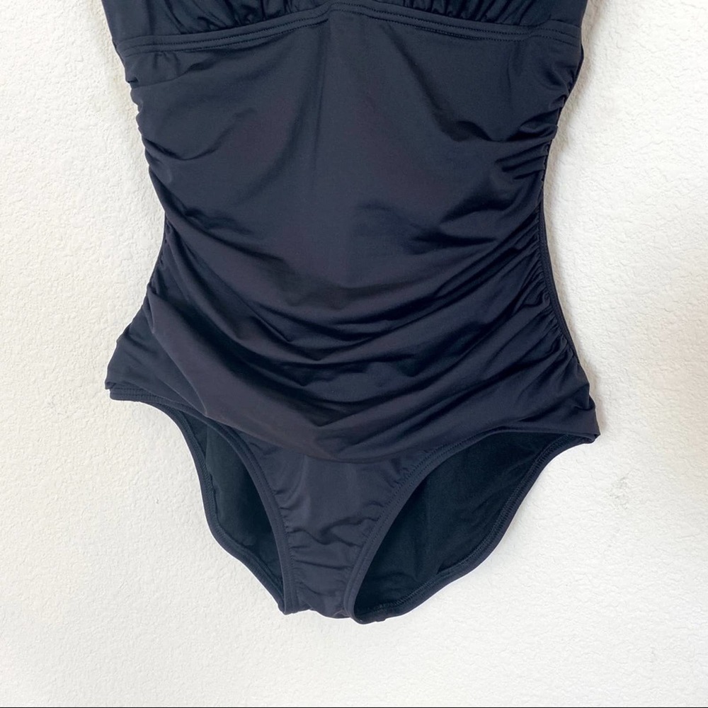 [Tommy Bahama] Black One Piece Ruched Swimsuit - Picture 5 of 11